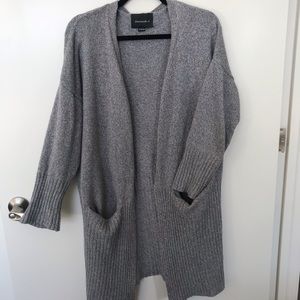 Oversized Grey Cardigan Sweater
